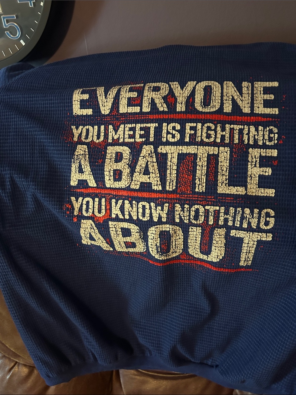 Blue Graphic Sweatshirt with Motivational Text